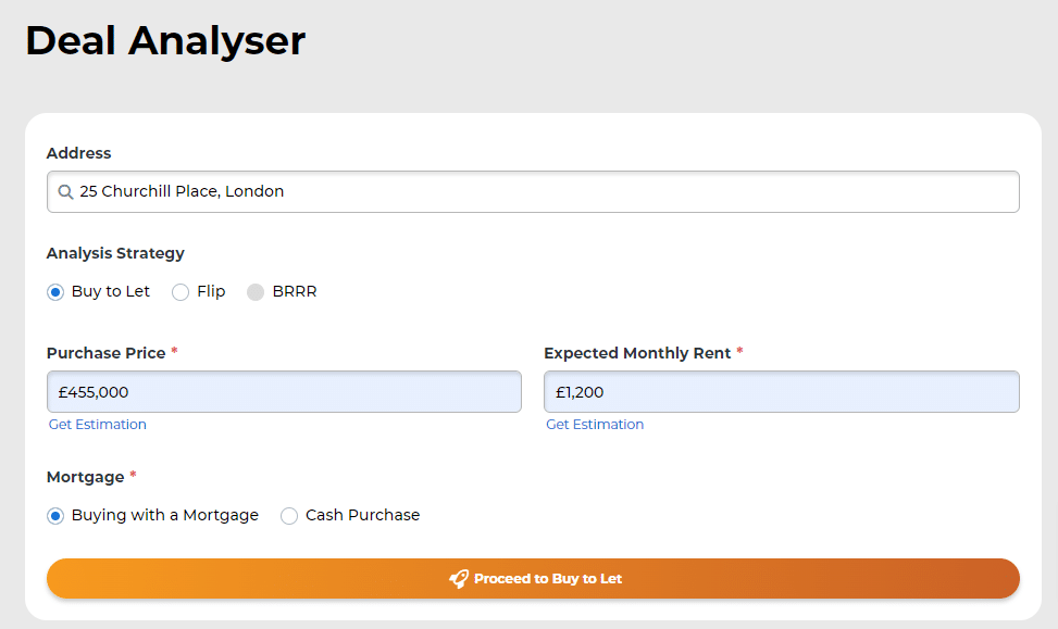 Property Deal Analysis Software