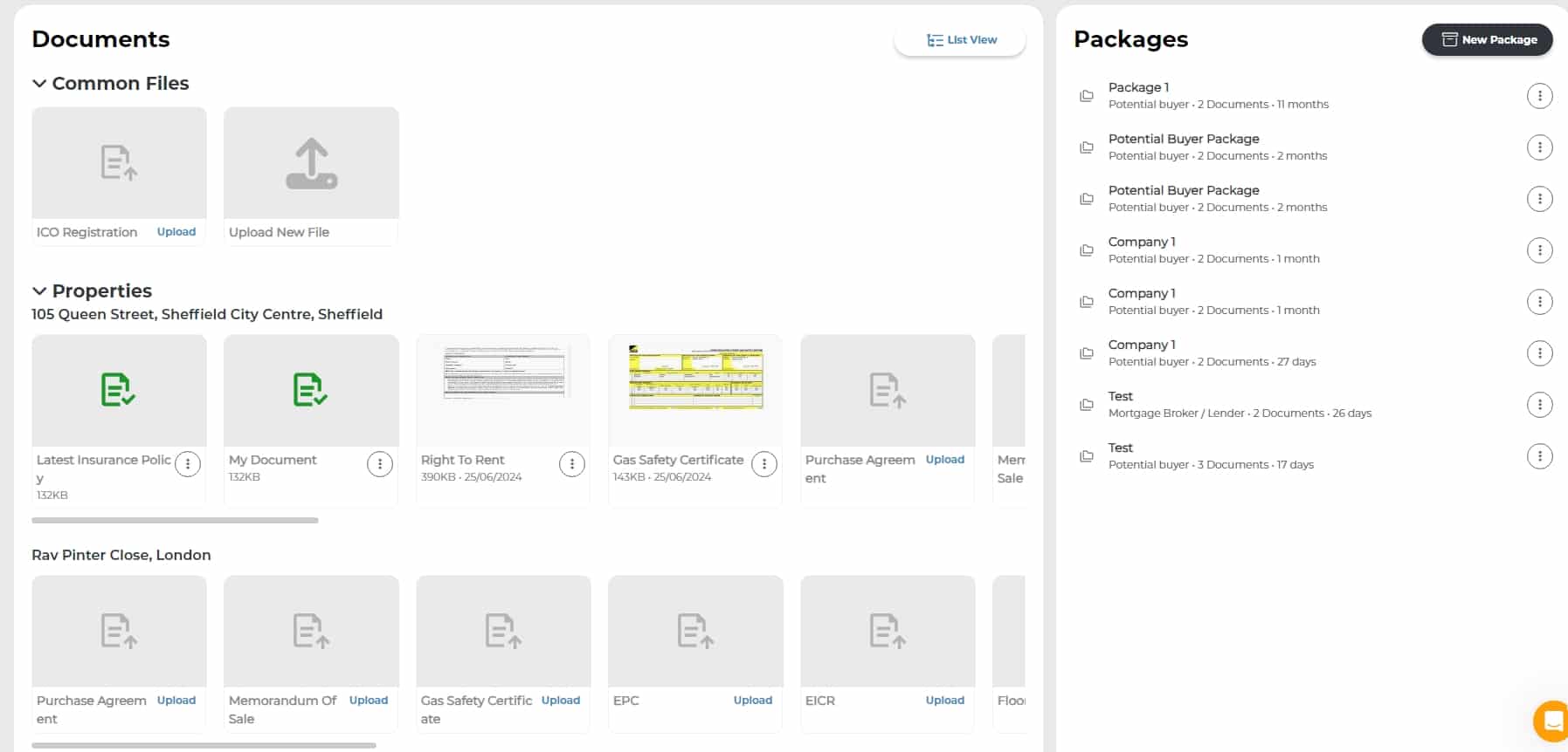 Property document management tools