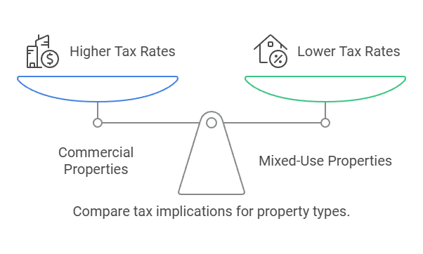 Do commercial properties have different rates